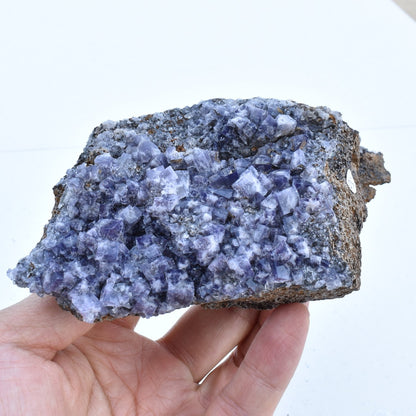 Purple Fluorite Raw Cluster Specimen - Sourced Greenlaws Mine, England, UK - 407 grams #GLF03-05