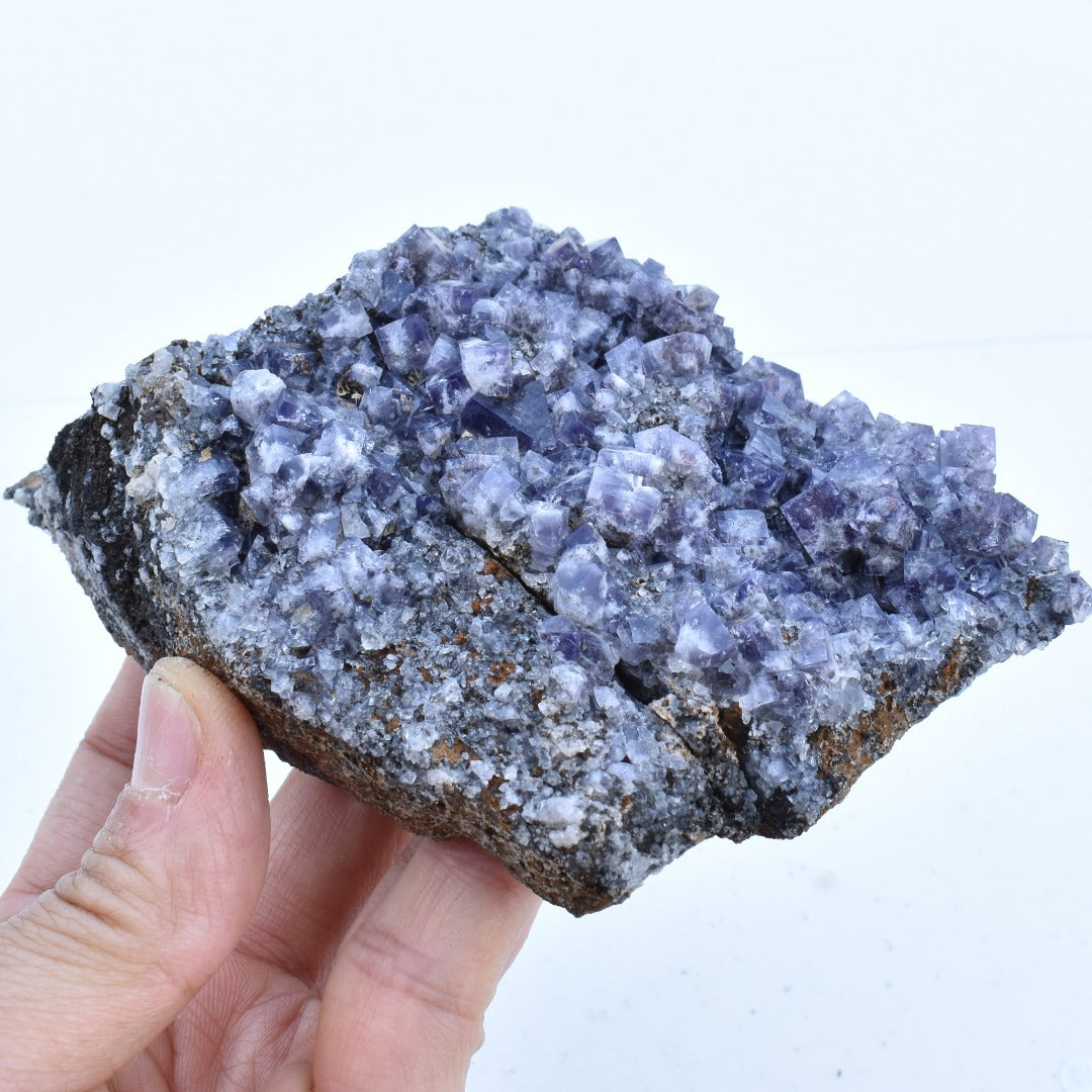 Purple Fluorite Raw Cluster Specimen - Sourced Greenlaws Mine, England, UK - 407 grams #GLF03-05