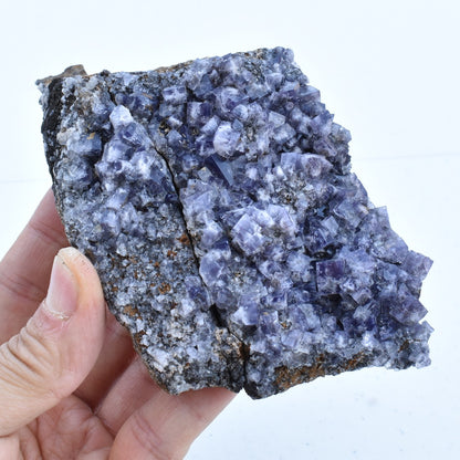 Purple Fluorite Raw Cluster Specimen - Sourced Greenlaws Mine, England, UK - 407 grams #GLF03-05