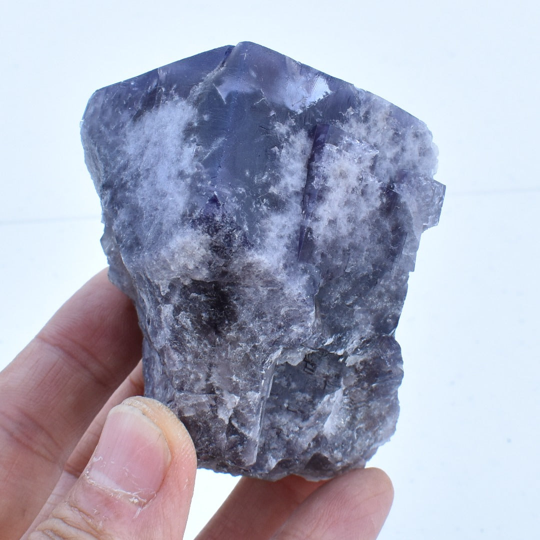 Purple Fluorite Raw Cluster Specimen - Sourced Greenlaws Mine, England, UK - 317 grams #GLF03-07