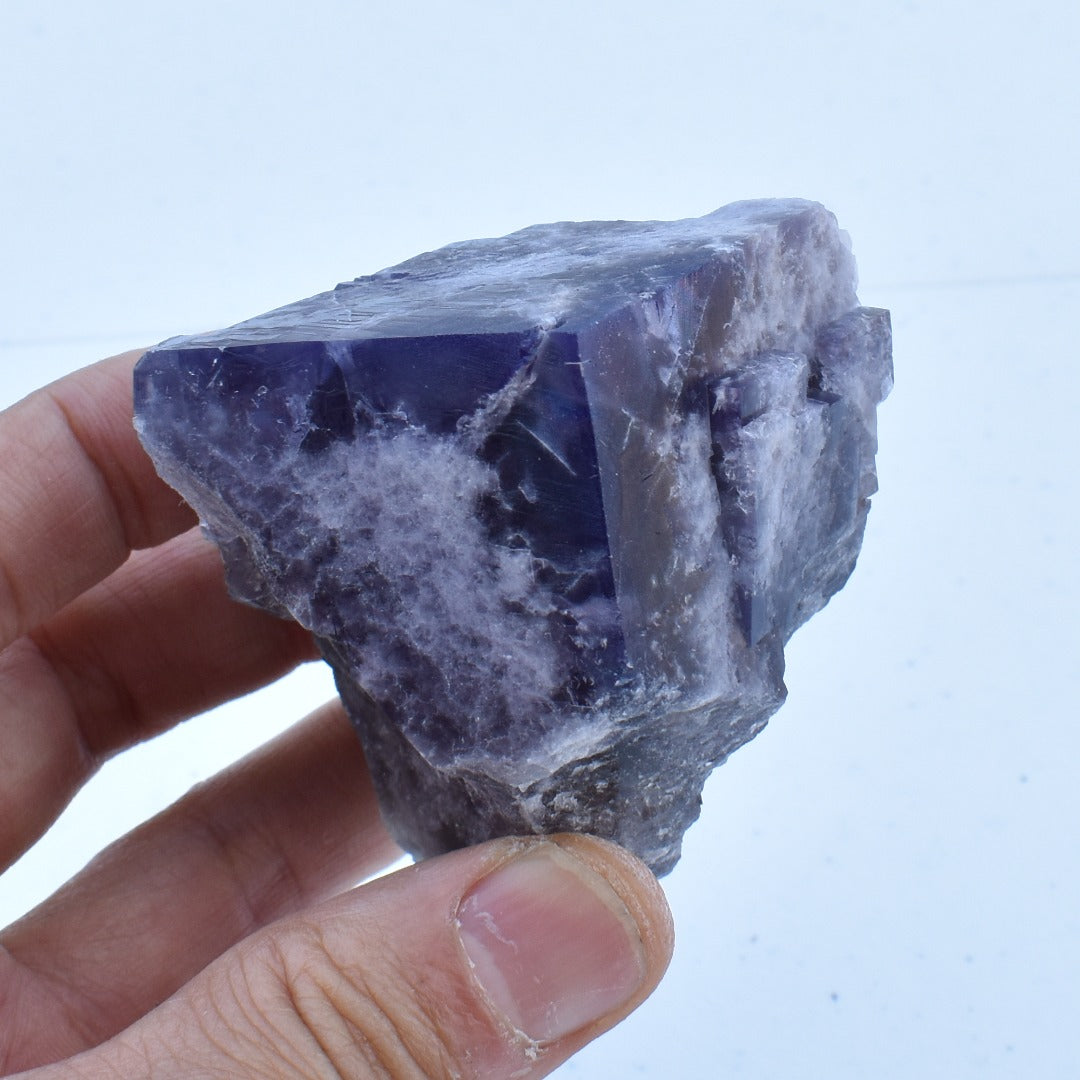 Purple Fluorite Raw Cluster Specimen - Sourced Greenlaws Mine, England, UK - 317 grams #GLF03-07