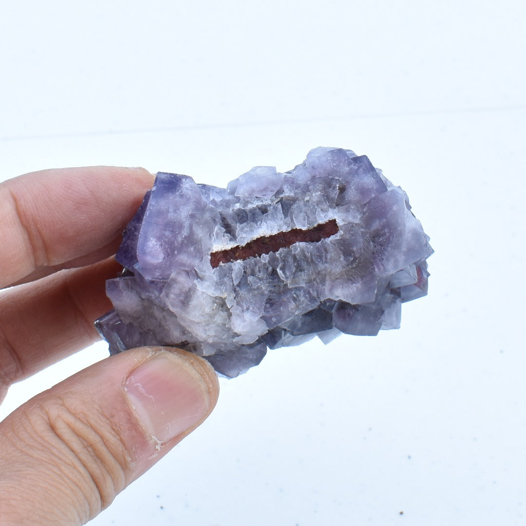 Purple Fluorite Raw Cluster Specimen - Sourced Greenlaws Mine, England, UK - 127 grams #GLF03-10