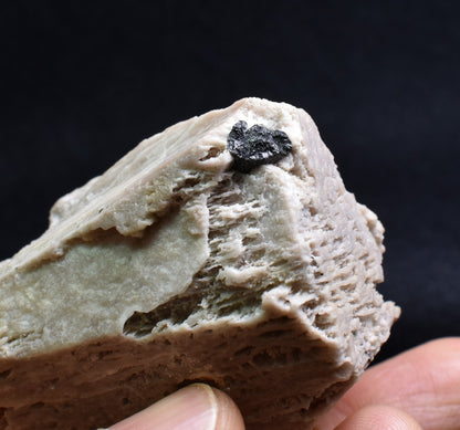 Green Herderite on Feldpar with Schorl Black Tourmaline, Elbaite Green Tourmaline, Albite, Rare, Synergy 12, Crystal Specimen - 122 grams