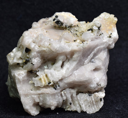 Green Herderite with Schorl Black Tourmaline, Elbaite Green Tourmaline, Albite, Feldspar, Rare, Synergy 12, Crystal Specimen - 69 grams