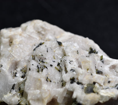 Green Herderite with Schorl Black Tourmaline, Elbaite Green Tourmaline, Albite, Feldspar, Rare, Synergy 12, Crystal Specimen - 69 grams