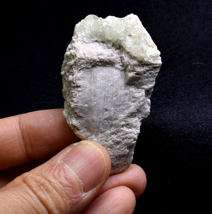 Natural Green Herderite on Feldspar, Rare, Synergy 12, Crystal Specimen - 30 grams