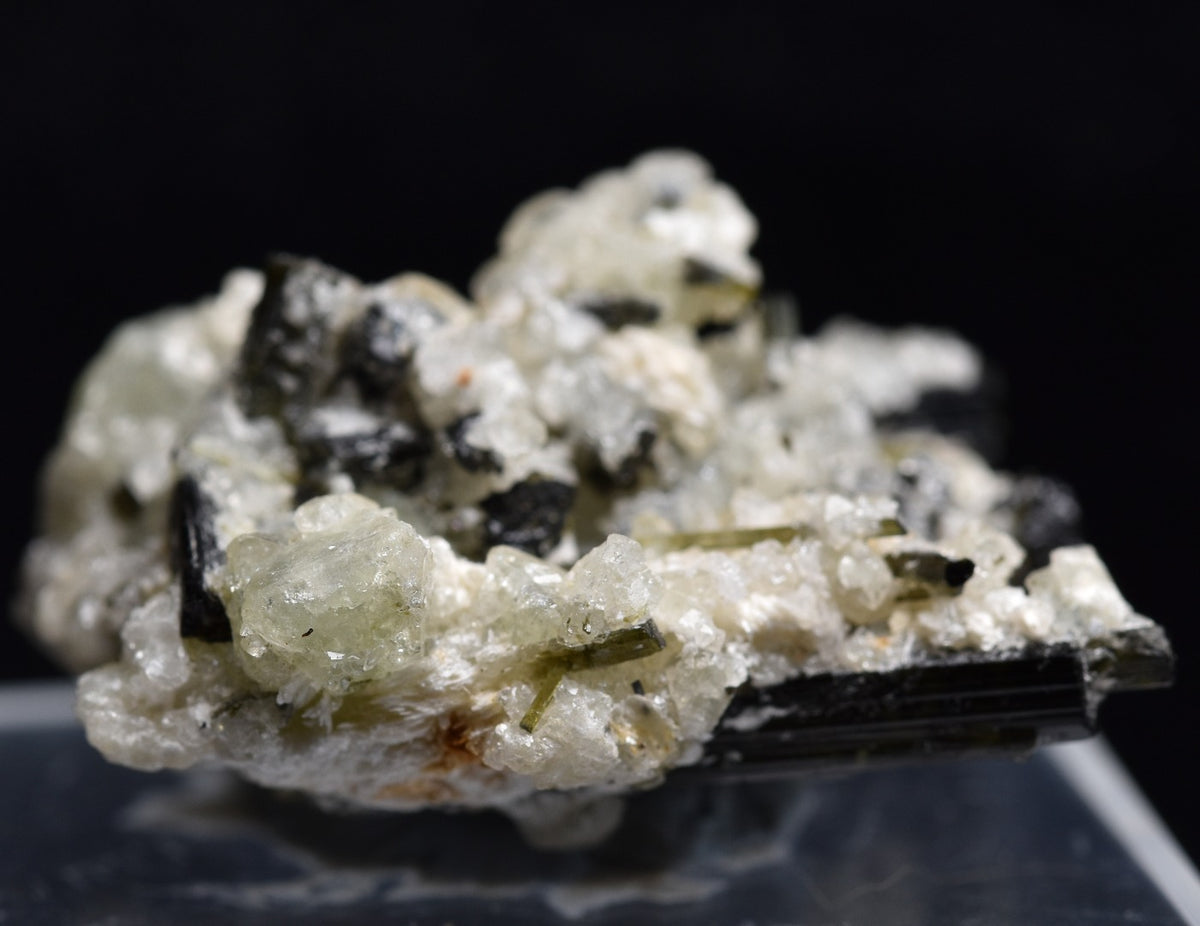 Green Herderite with Elbaite Green Tourmaline, Albite, Rare, Synergy 12, Crystal Specimen - 10 grams