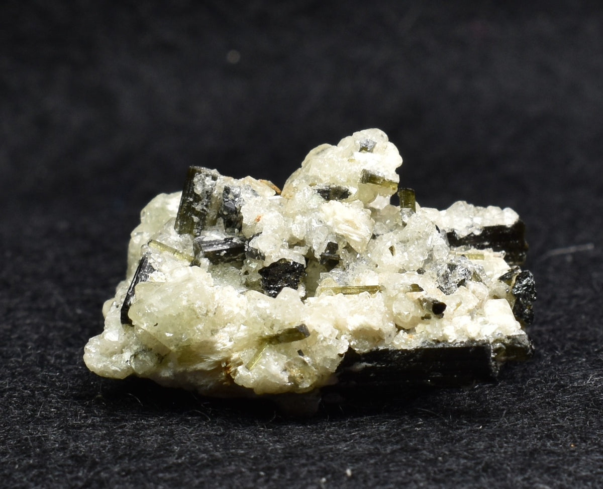 Green Herderite with Elbaite Green Tourmaline, Albite, Rare, Synergy 12, Crystal Specimen - 10 grams