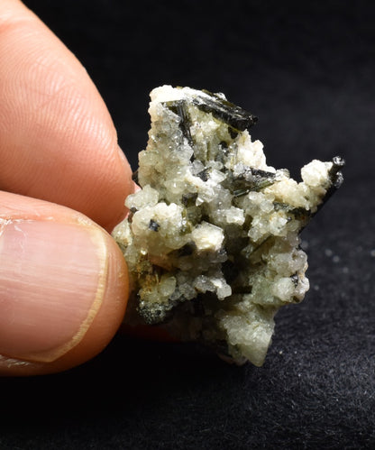 Green Herderite with Elbaite Green Tourmaline, Albite, Rare, Synergy 12, Crystal Specimen - 10 grams