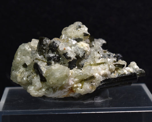 Green Herderite with Elbaite Green Tourmaline, Albite, Rare, Synergy 12, Crystal Specimen - 10 grams