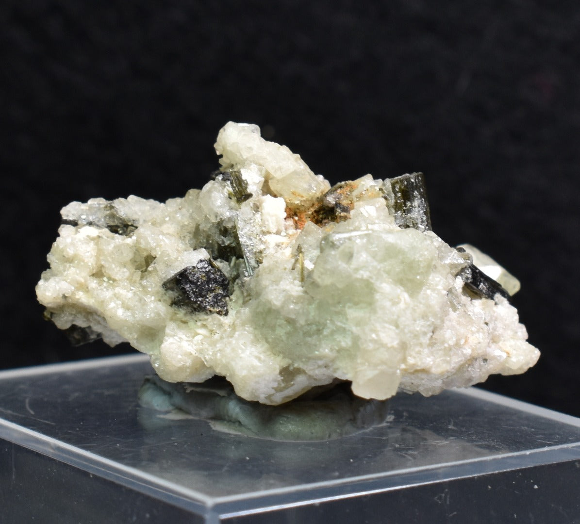 Green Herderite with Elbaite Green Tourmaline, Albite, Rare, Synergy 12, Crystal Specimen - 10 grams