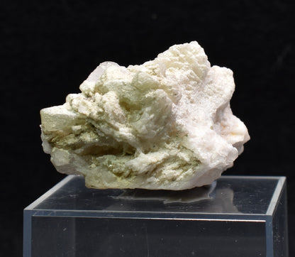 Natural Green Herderite with Albite and Quartz, Rare, Synergy 12, Crystal Specimen - 20 grams