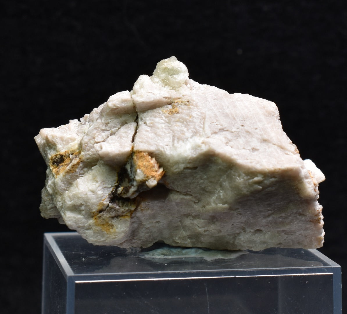 Natural Green Herderite on Feldspar, Rare, Synergy 12, Crystal Specimen - 22 grams
