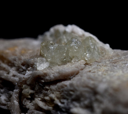Natural Green Herderite on Feldspar, Rare, Synergy 12, Crystal Specimen - 22 grams