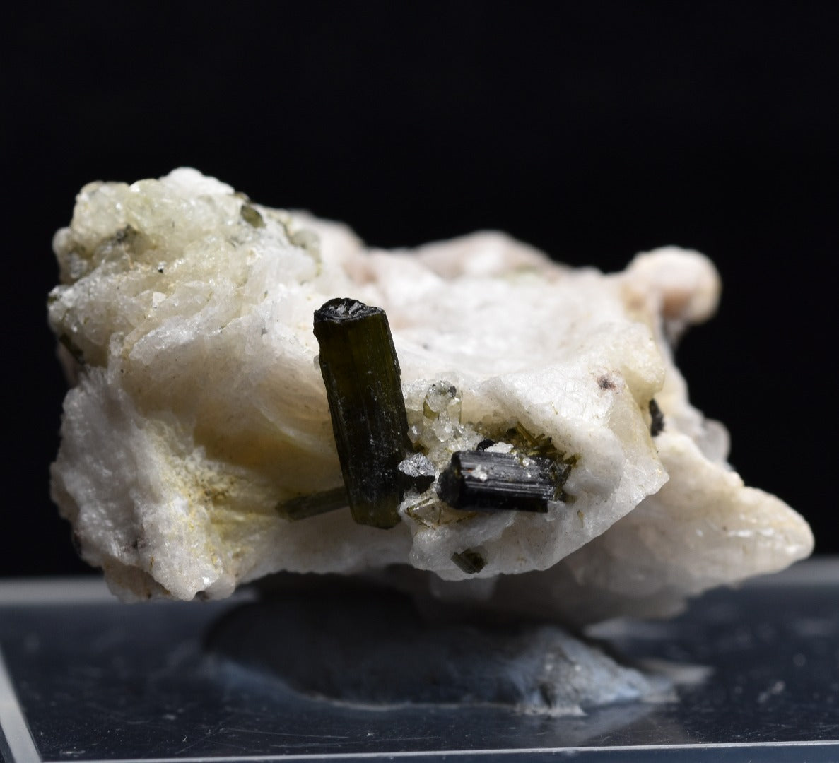 Green Herderite with Elbaite Green Tourmaline, Albite, Quartz, Rare, Synergy 12, Crystal Specimen - 9 grams