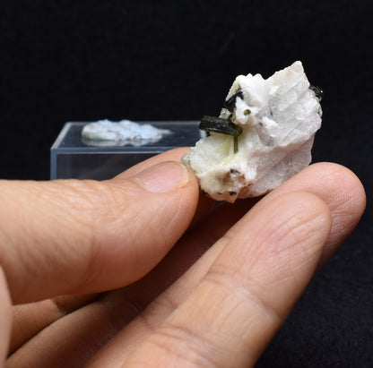 Green Herderite with Elbaite Green Tourmaline, Albite, Quartz, Rare, Synergy 12, Crystal Specimen - 9 grams