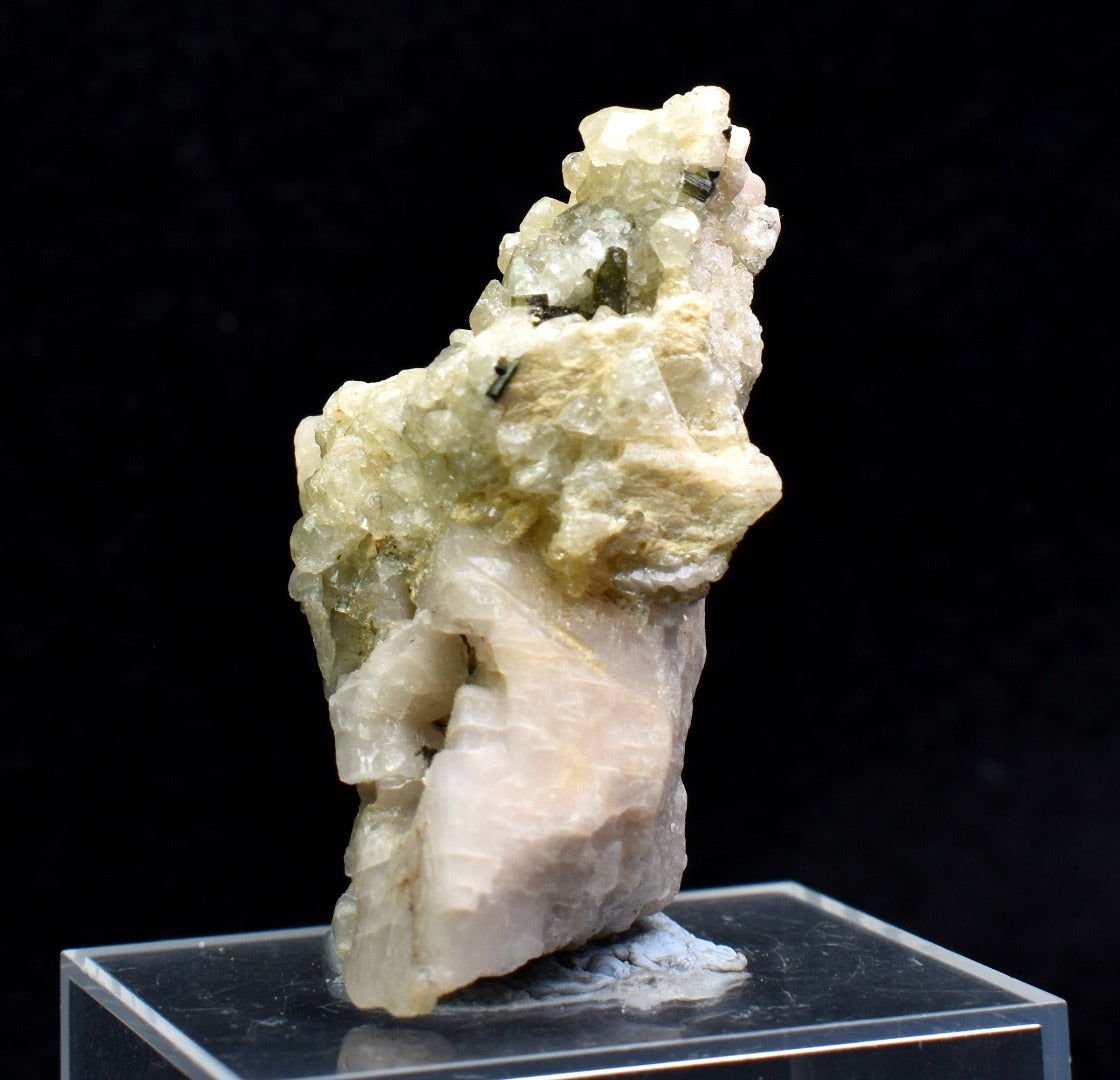Green Herderite with Elbaite Green Tourmaline, Albite, Rare, Synergy 12, Crystal Specimen - 22 grams