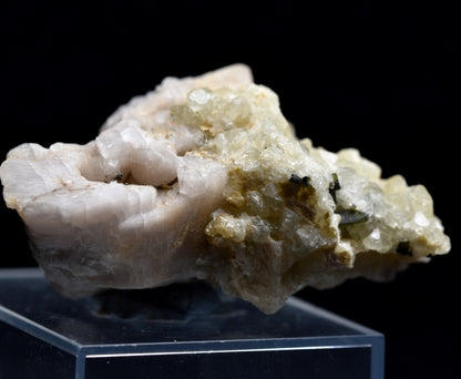 Green Herderite with Elbaite Green Tourmaline, Albite, Rare, Synergy 12, Crystal Specimen - 22 grams