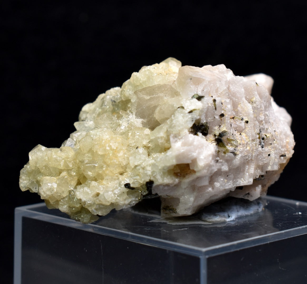 Green Herderite with Elbaite Green Tourmaline, Albite, Rare, Synergy 12, Crystal Specimen - 22 grams