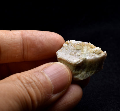 Natural Green Herderite on Feldspar, Rare, Synergy 12, Crystal Specimen - 8 grams