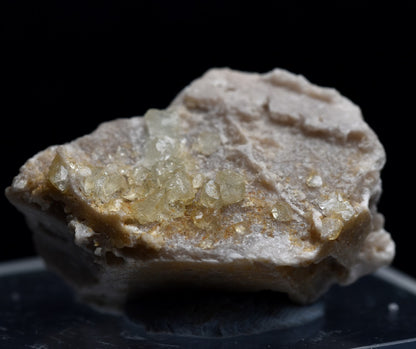 Natural Green Herderite on Feldspar, Rare, Synergy 12, Crystal Specimen - 8 grams