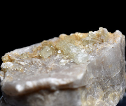 Natural Green Herderite on Feldspar, Rare, Synergy 12, Crystal Specimen - 8 grams