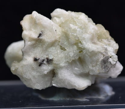 Green Herderite with Schorl Black Tourmaline, Albite, Rare, Synergy 12, Crystal Specimen - 8 grams