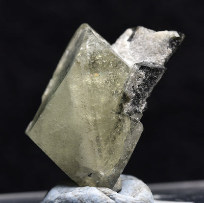 Green Herderite with Schorl Black Tourmaline, Rare, Synergy 12, Crystal Specimen - 3.6 grams