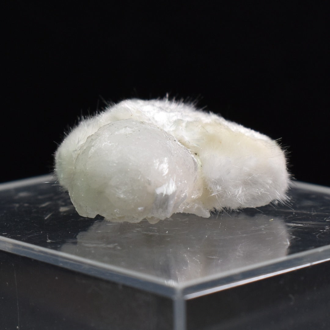 Natural Okenite with Gyrolite, Mineral Specimen from India - 1 Count - 1.7 grams #04