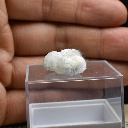 Natural Okenite with Gyrolite, Mineral Specimen from India - 1 Count - 1.7 grams #04