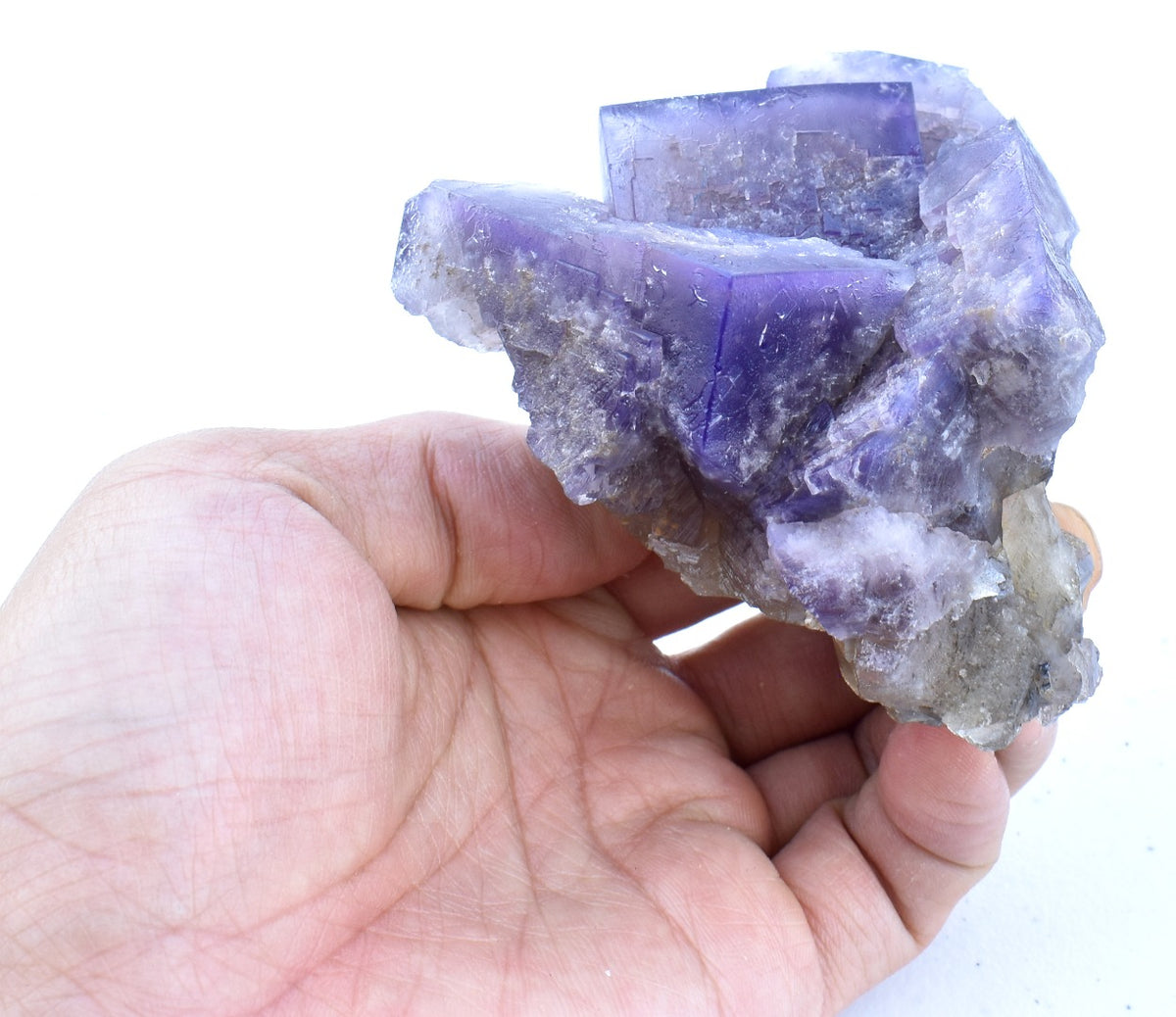 Purple Fluorite Raw Cluster Specimen - Sourced Greenlaws Mine, England, UK - 362 grams #GLF05-09