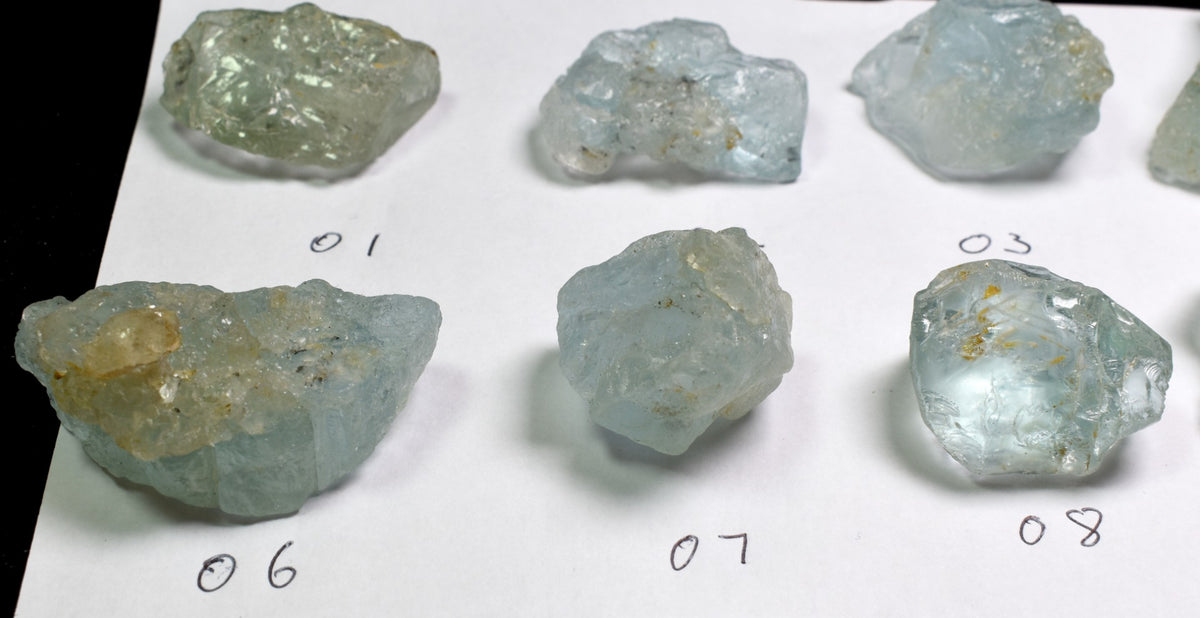 Natural Etched Blue Topaz Raw Untreated Crystal Specimens - 12 options