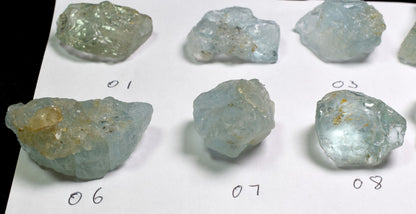 Natural Etched Blue Topaz Raw Untreated Crystal Specimens - 12 options