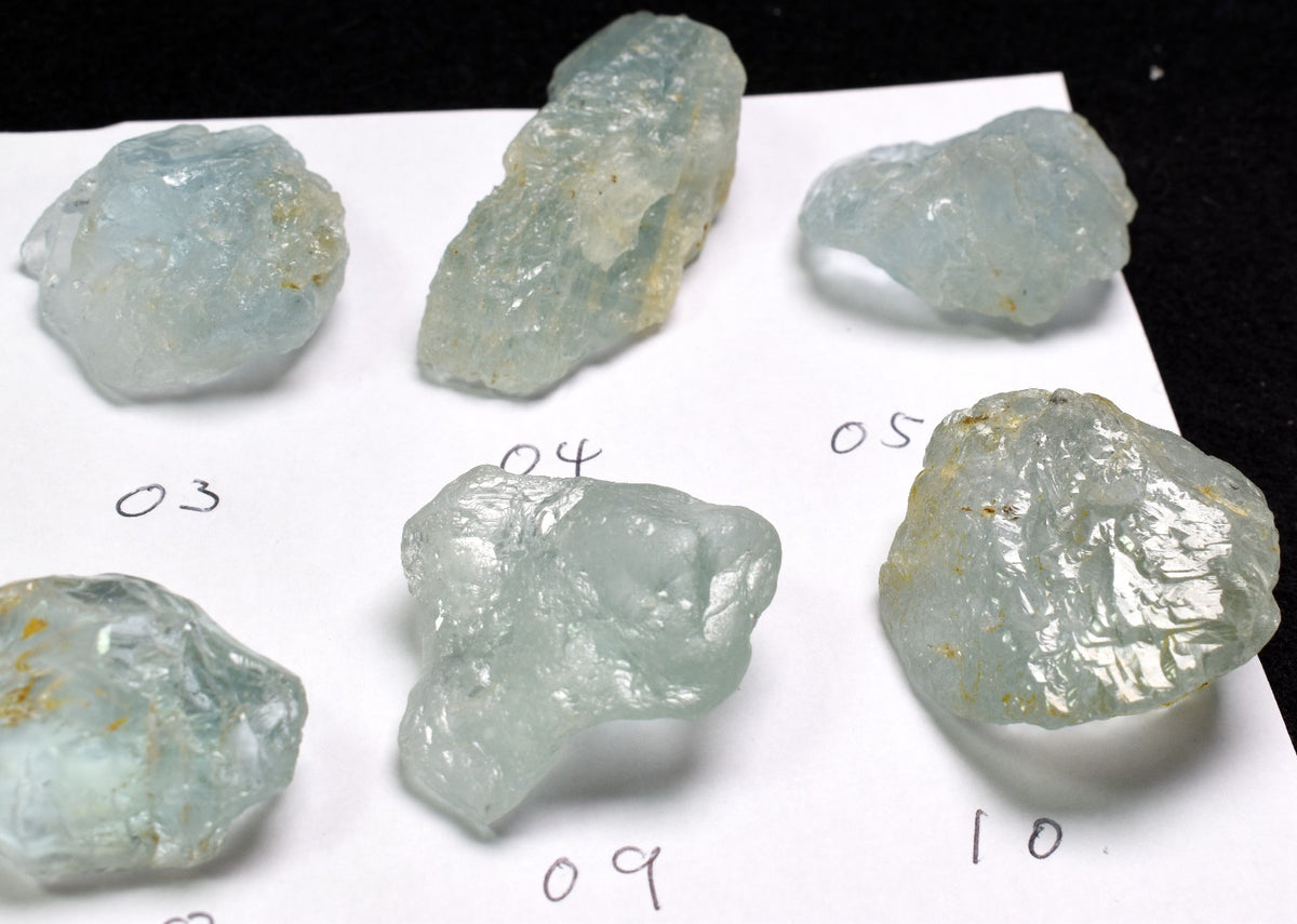 Natural Etched Blue Topaz Raw Untreated Crystal Specimens - 12 options