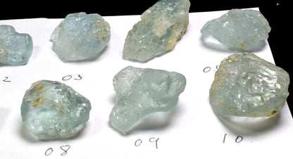 Natural Etched Blue Topaz Raw Untreated Crystal Specimens - 12 options