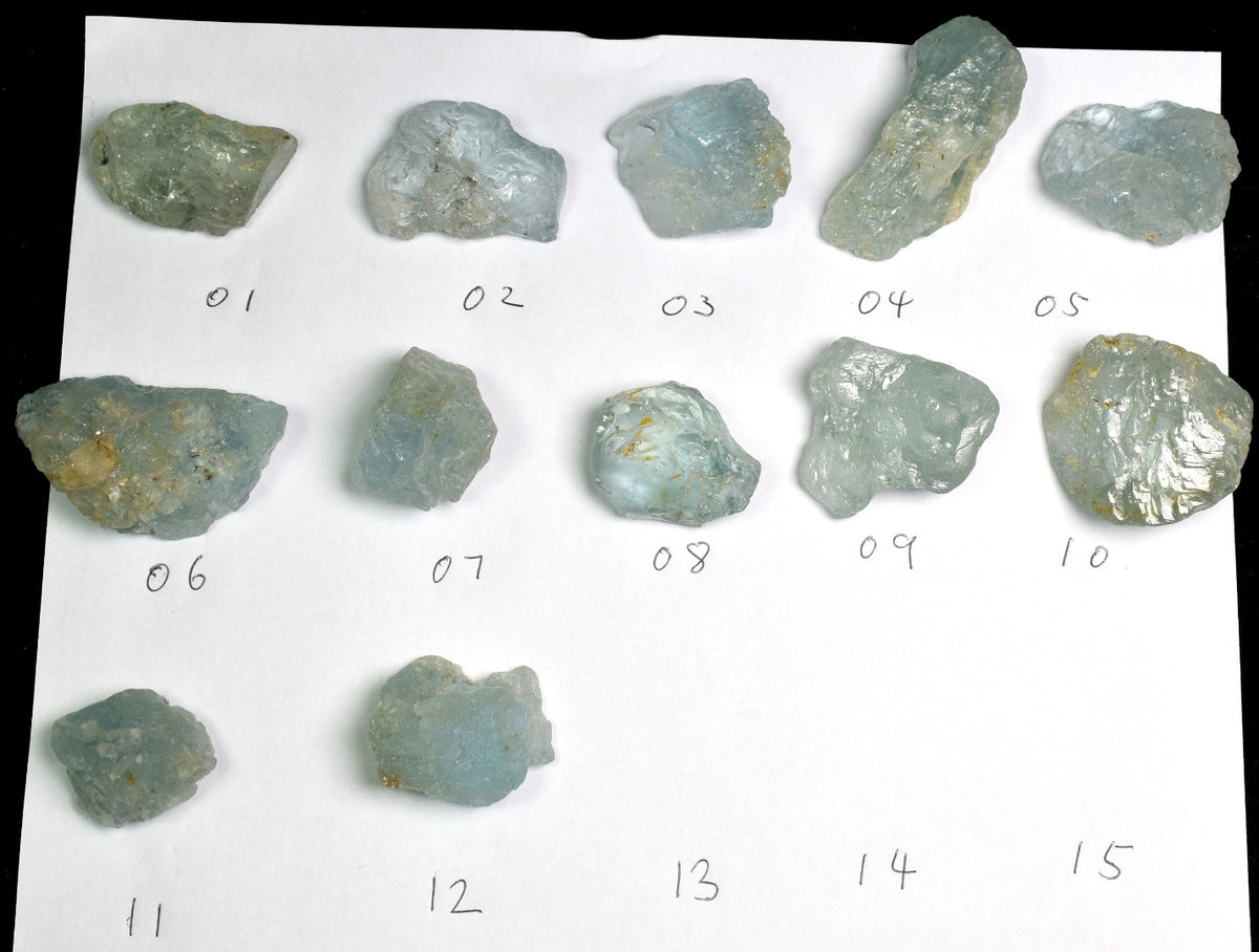 Natural Etched Blue Topaz Raw Untreated Crystal Specimens - 12 options
