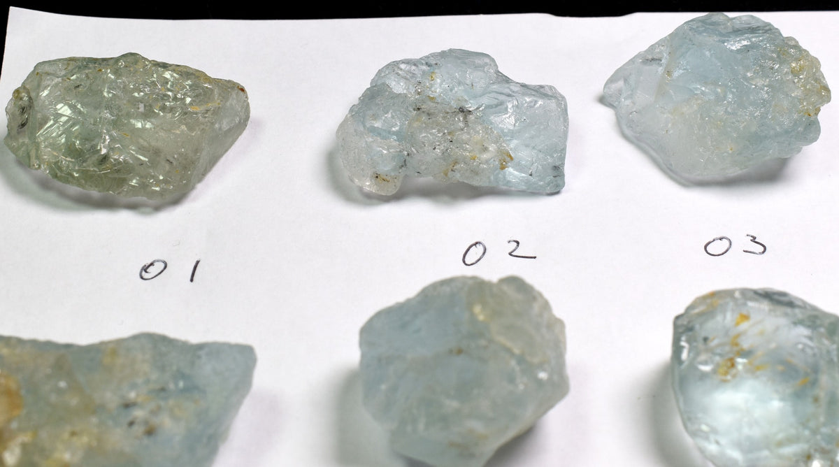 Natural Etched Blue Topaz Raw Untreated Crystal Specimens - 12 options