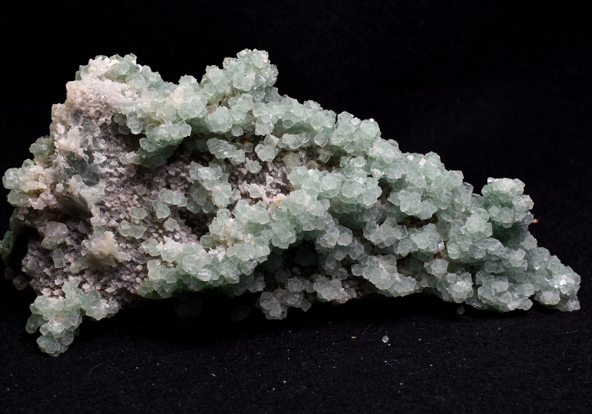 Large Green Fluorite Raw Cluster Specimen (with Calcite) from Hunan, China - 419 grams #06