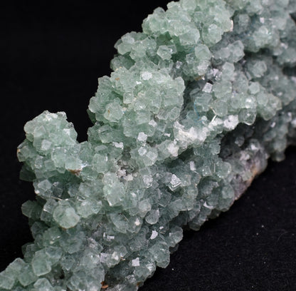Large Green Fluorite Raw Cluster Specimen (with Calcite) from Hunan, China - 419 grams #06