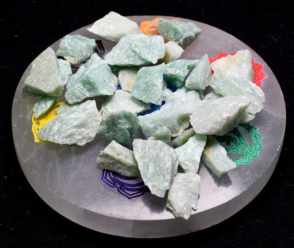 Blue Green Azeztulite Azozeo Raw Quartz Crystals - Mixed Lot - 56 grams