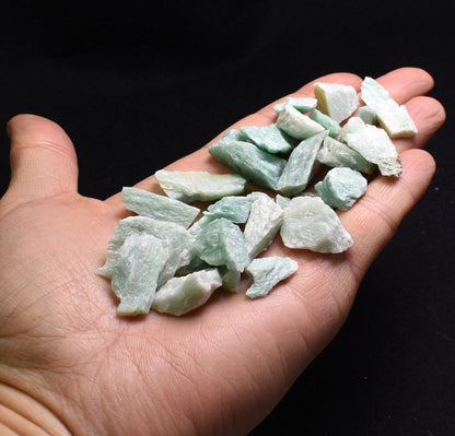 Blue Green Azeztulite Azozeo Raw Quartz Crystals - Mixed Lot - 56 grams