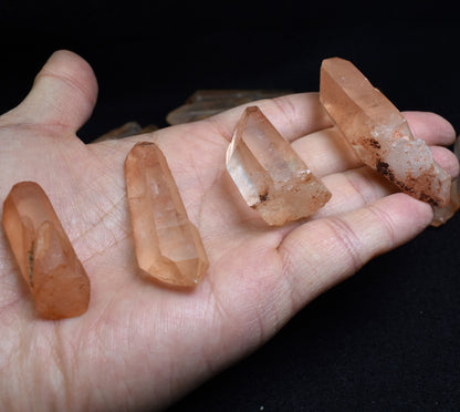 Tangerine Lemurian Quartz Crystal Point, Tower, Wands from Brazil - 5 Weight Options