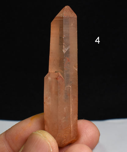 Tangerine Lemurian Quartz TWIN Crystal Point, Tower, Wands from Brazil - 8 Options