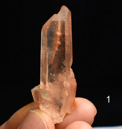 Tangerine Lemurian Quartz TWIN Crystal Point, Tower, Wands from Brazil - 8 Options