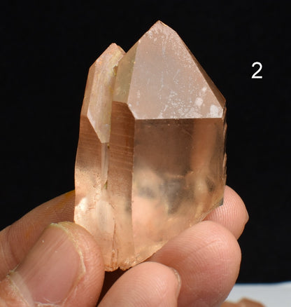 Tangerine Lemurian Quartz TWIN Crystal Point, Tower, Wands from Brazil - 8 Options