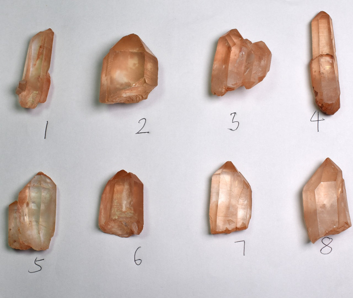 Tangerine Lemurian Quartz TWIN Crystal Point, Tower, Wands from Brazil - 8 Options