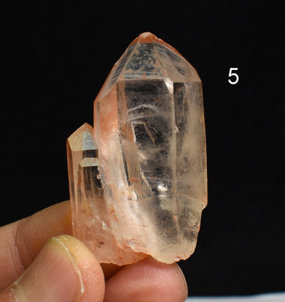 Tangerine Lemurian Quartz TWIN Crystal Point, Tower, Wands from Brazil - 8 Options