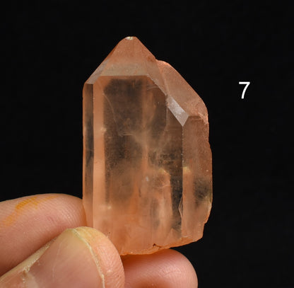 Tangerine Lemurian Quartz TWIN Crystal Point, Tower, Wands from Brazil - 8 Options