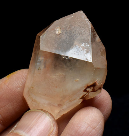 Tangerine Lemurian Quartz Double Terminated Crystal Point, Tower, Wand from Brazil - 4.5cm - 38 grams