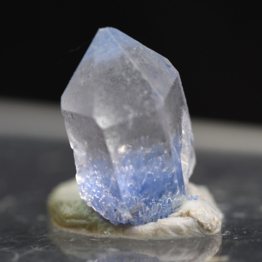 Natural Dumortierite in Clear Quartz Inclusion Raw Crystal Specimen from Brazil - 0.34 grams - 1cm